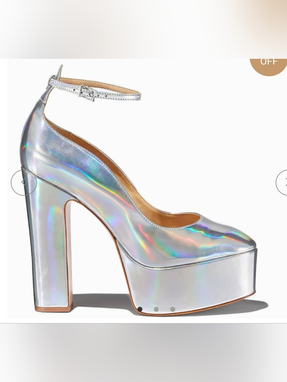 SCHUTZ Iridescent Silver Heels